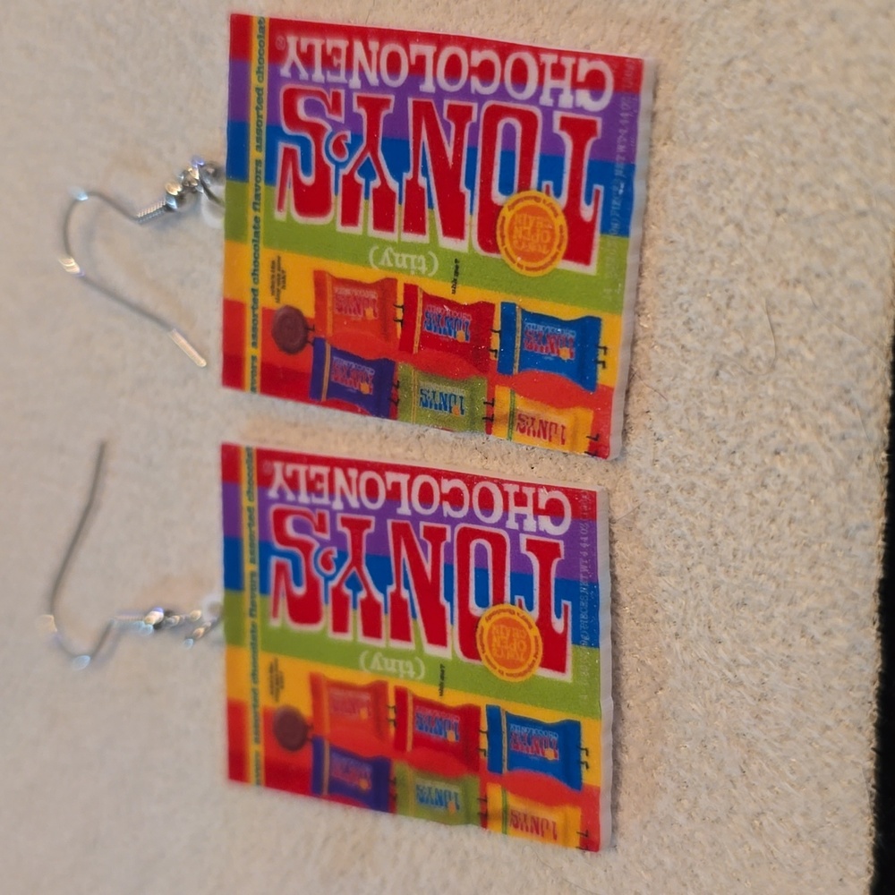 Tony's chocolonely acrylic earrings